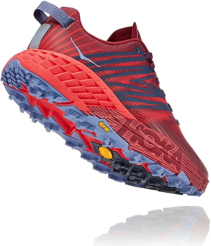 Hoka Speedgoat 4 Womens Trail Shoe - Cordovan High Risk Red-2
